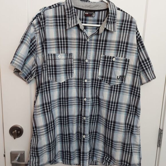MENS Vintage 55 short sleeve button down shirt - Picture 2 of 9